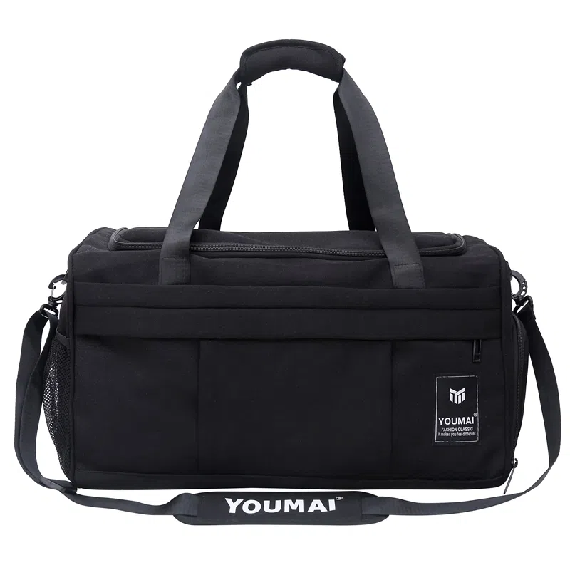 德力熊 干湿分离训练大容量短途旅行包 尼龙 健身包 男女同款情侣款 黑色/粉色/灰色/红色/黄色/蓝色/青绿色