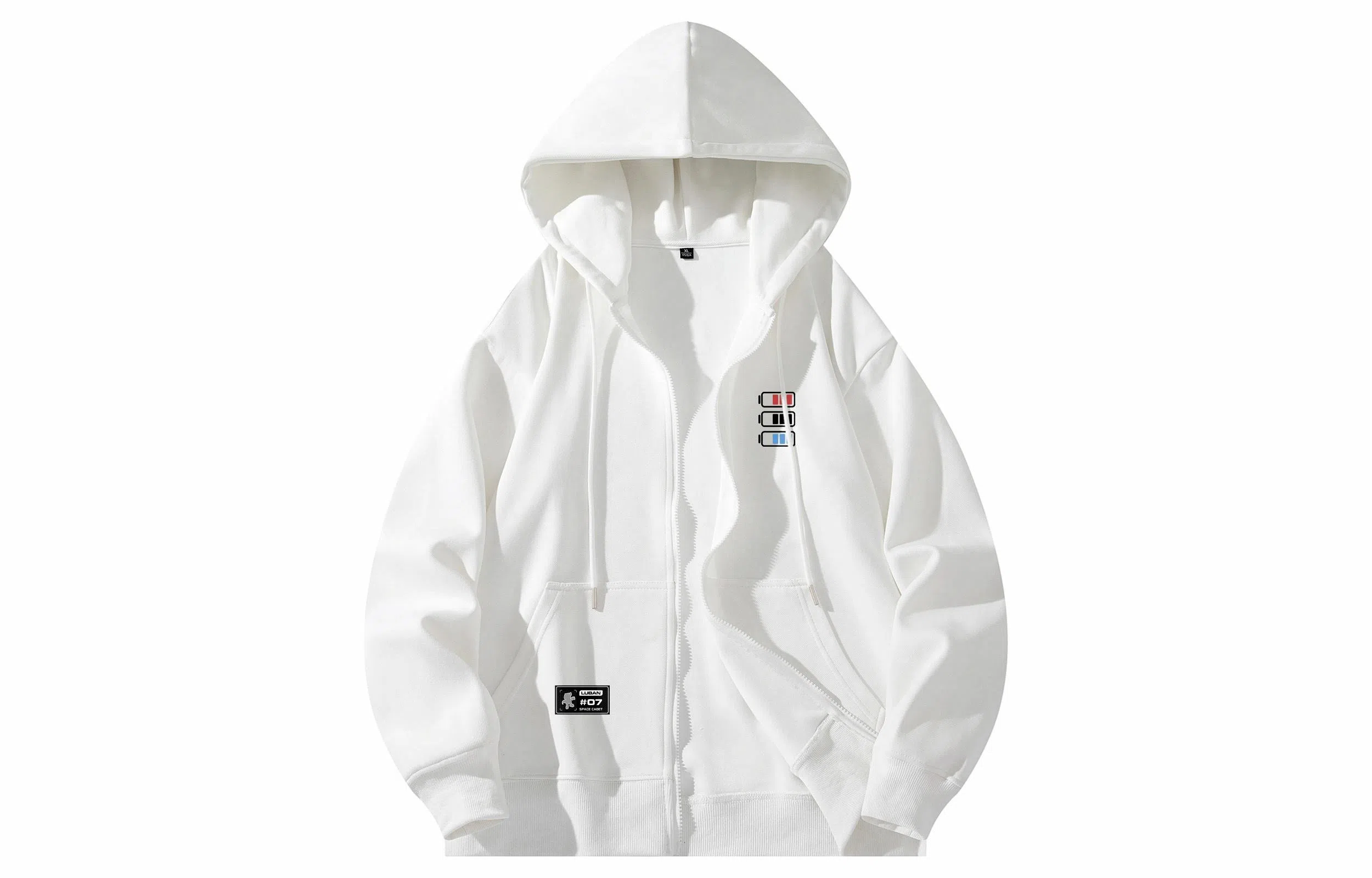 王者荣耀 鲁班七号星空梦想款 美式复古创意字母涂鸦简约落肩长袖休闲宽松多巴胺连帽夹克外套 男女同款