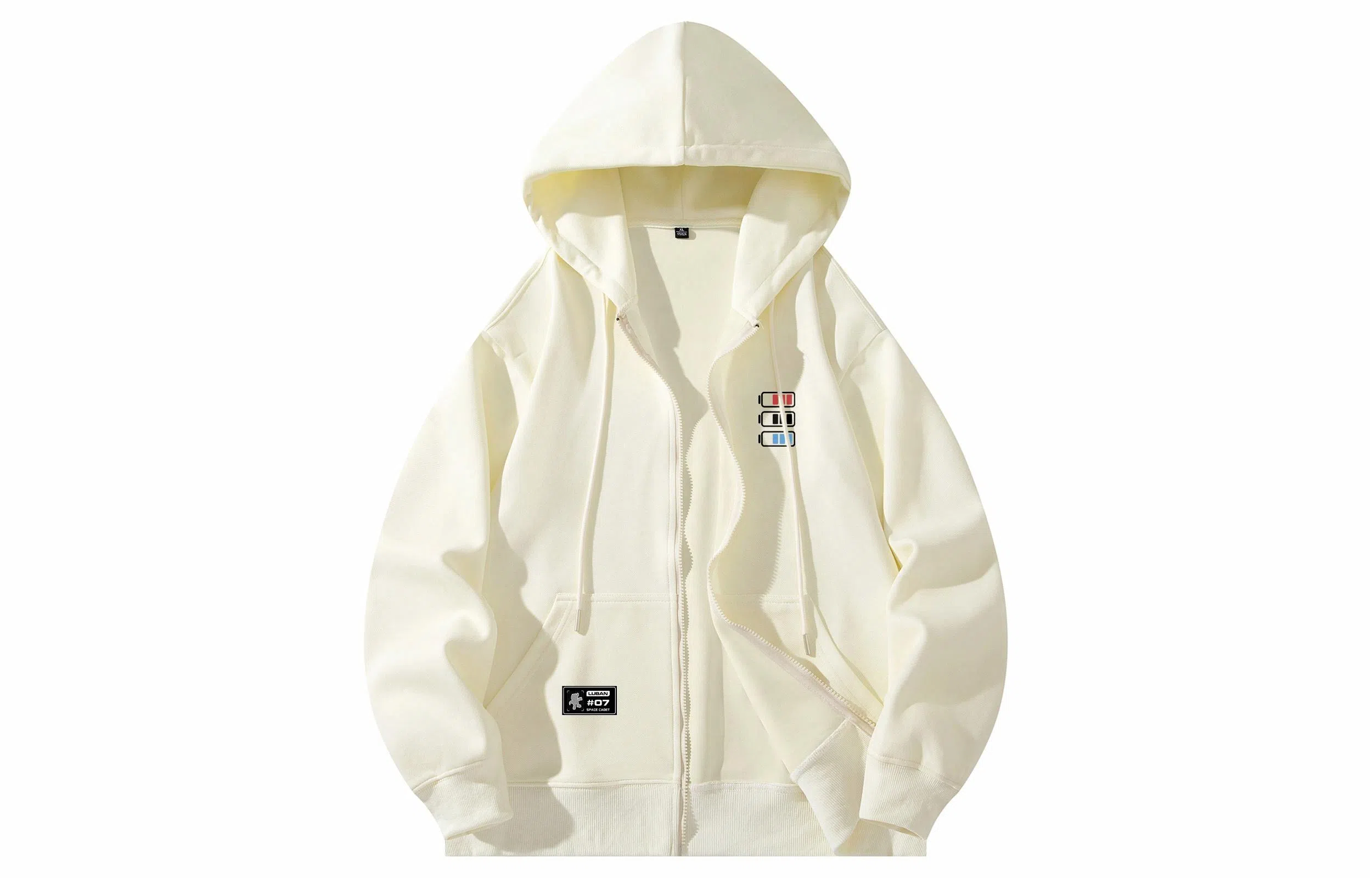 王者荣耀 鲁班七号星空梦想款 美式复古创意字母涂鸦简约落肩长袖休闲宽松多巴胺连帽夹克外套 男女同款