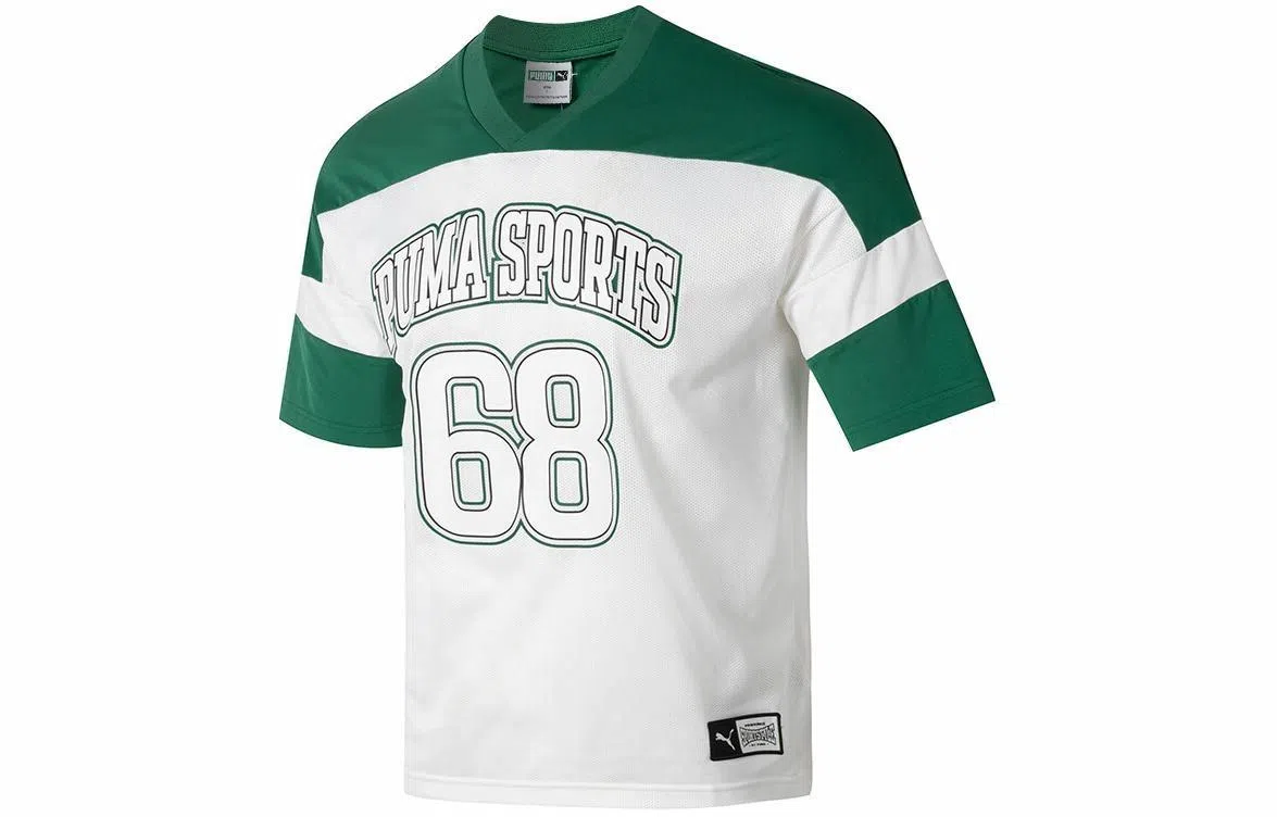 PUMA V-Neck Graphic Tee White