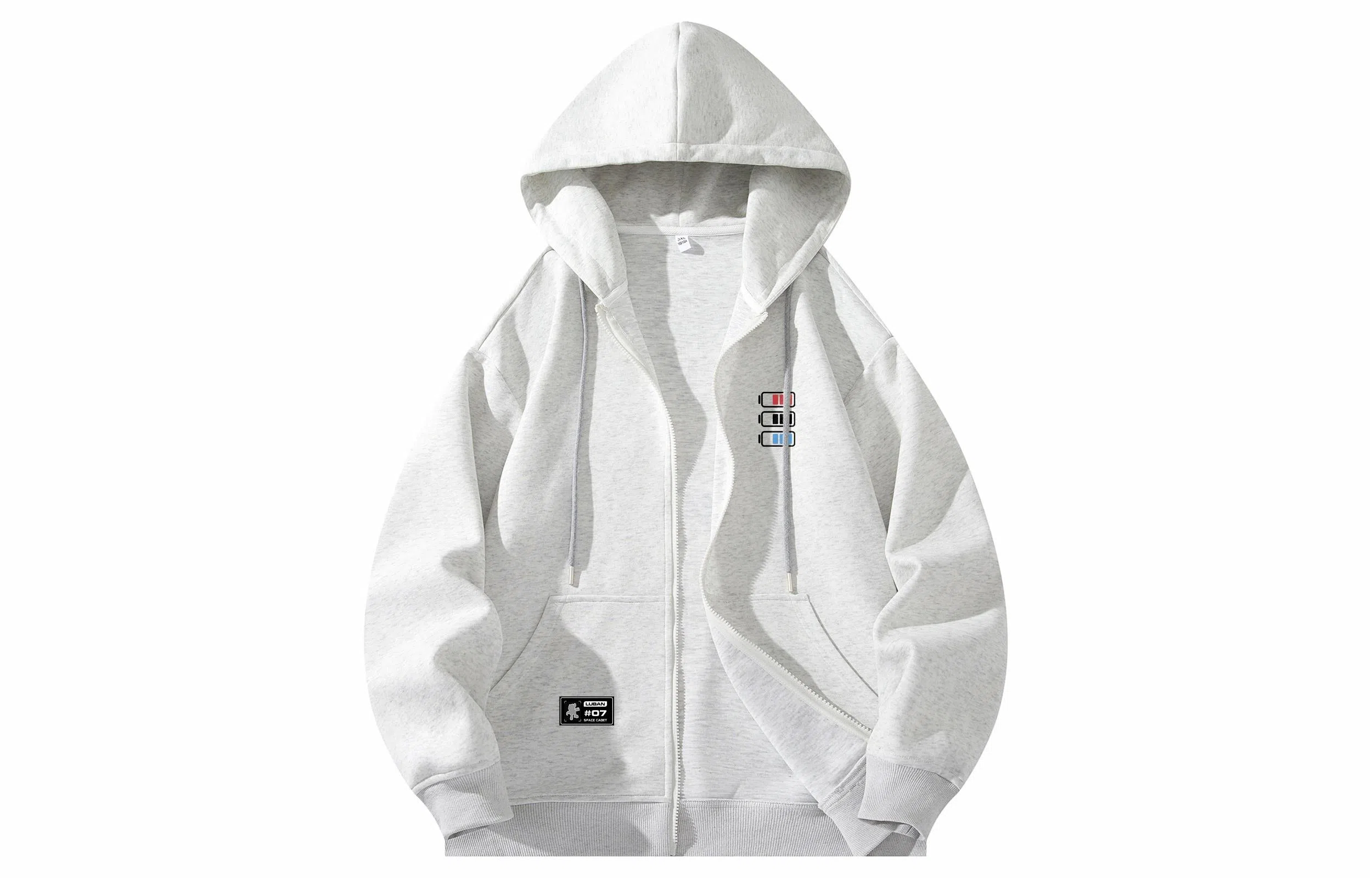 王者荣耀 鲁班七号星空梦想款 美式复古创意字母涂鸦简约落肩长袖休闲宽松多巴胺连帽夹克外套 男女同款