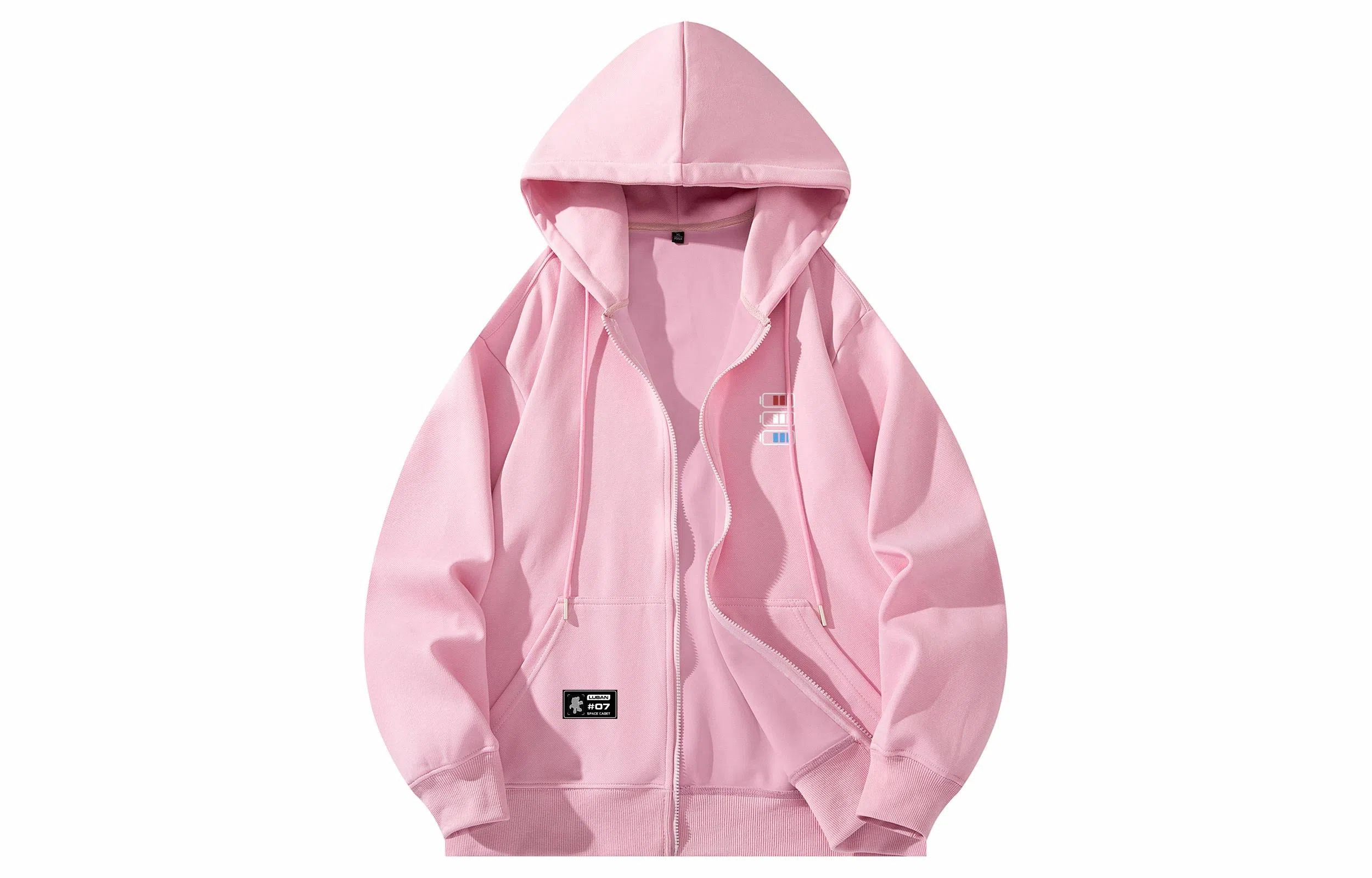 王者荣耀 鲁班七号星空梦想款 美式复古创意字母涂鸦简约落肩长袖休闲宽松多巴胺连帽夹克外套 男女同款