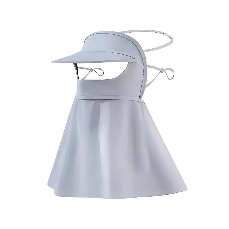 杨同学 【面颈肩一体】夏季冰丝全脸护颈透气防紫外线口罩帽檐脸基尼 聚脂钎维 防晒面罩 女款