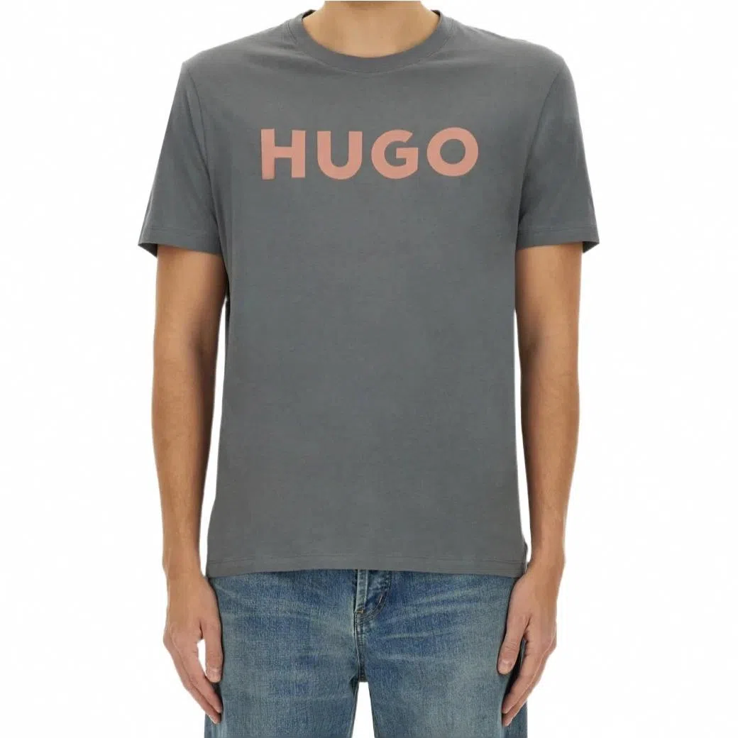 HUGO BOSS Logo Crew Neck T-Shirt Gray