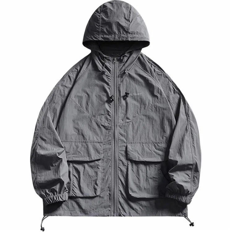 赞仕 美式轻薄工装百搭防紫外线纯色防晒服 男女同款