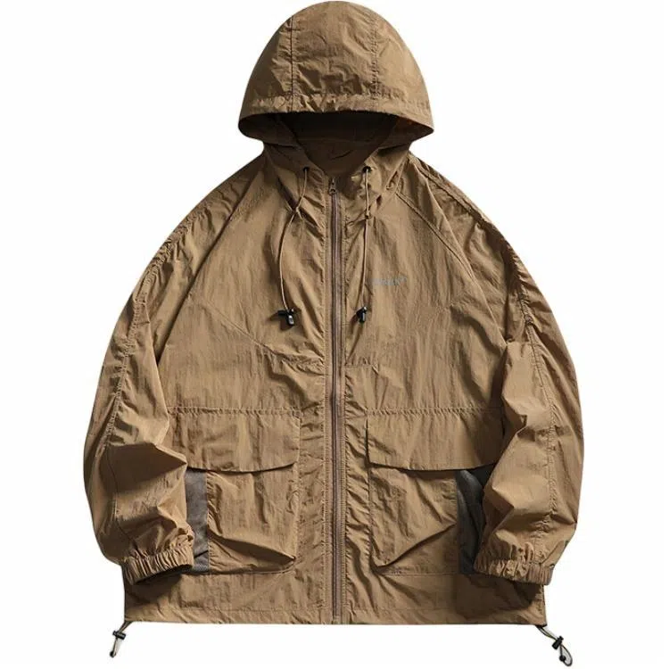 赞仕 美式轻薄工装百搭防紫外线纯色防晒服 男女同款