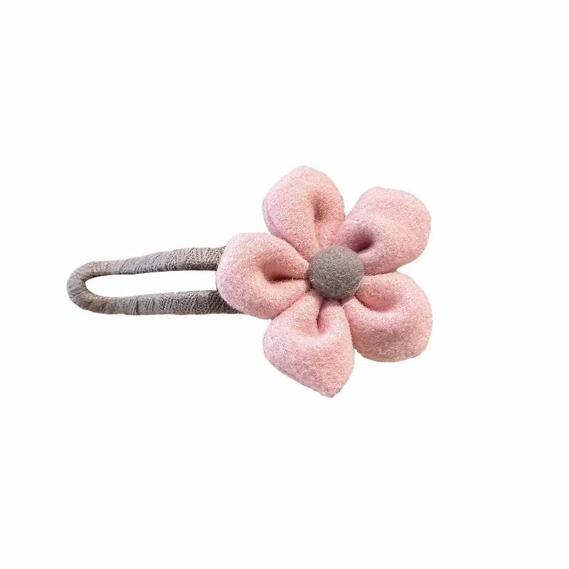蒙妮 针织毛绒花朵 布料 抓夹发夹 男女同款情侣款