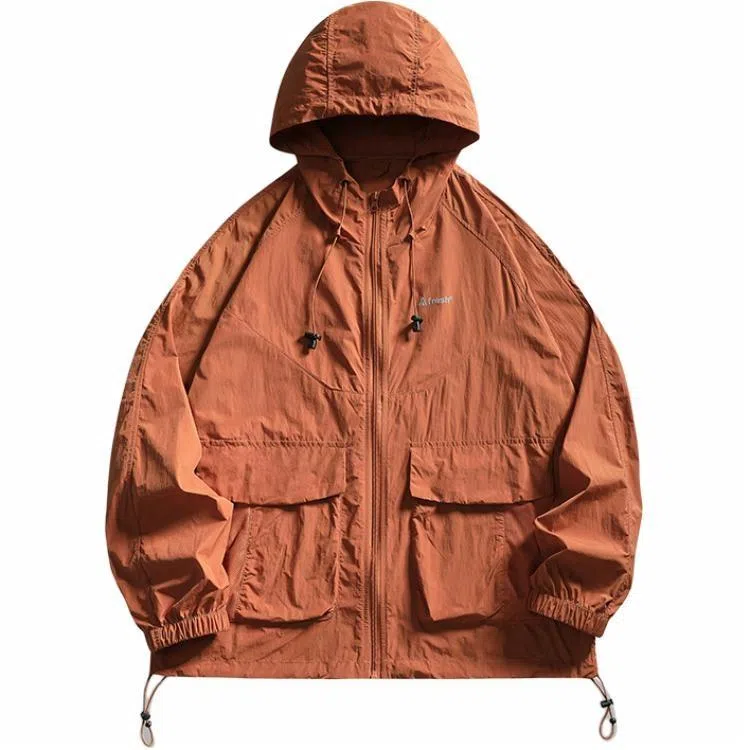 赞仕 美式轻薄工装百搭防紫外线纯色防晒服 男女同款