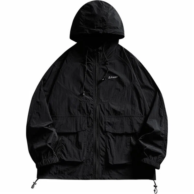 赞仕 美式轻薄工装百搭防紫外线纯色防晒服 男女同款