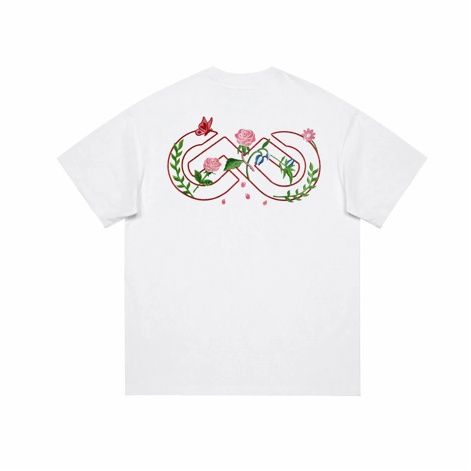 BOS BEAR Floral Embroidered T-Shirt