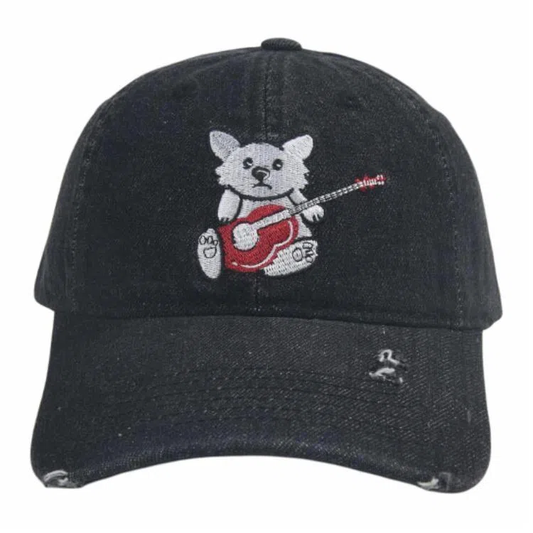 优莲茵 韩版可爱简约卡通狐狸刺绣  四季通用复古遮阳防晒水洗牛仔帽 户外运动登山出游 时尚百搭休闲显脸小 棉 鸭舌帽 男女同款情侣款