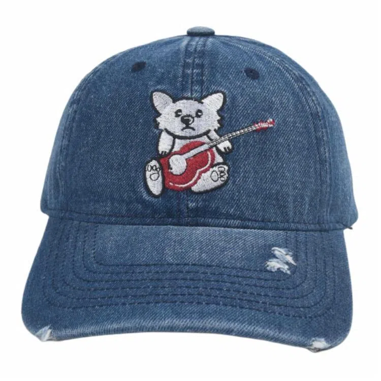 优莲茵 韩版可爱简约卡通狐狸刺绣  四季通用复古遮阳防晒水洗牛仔帽 户外运动登山出游 时尚百搭休闲显脸小 棉 鸭舌帽 男女同款情侣款