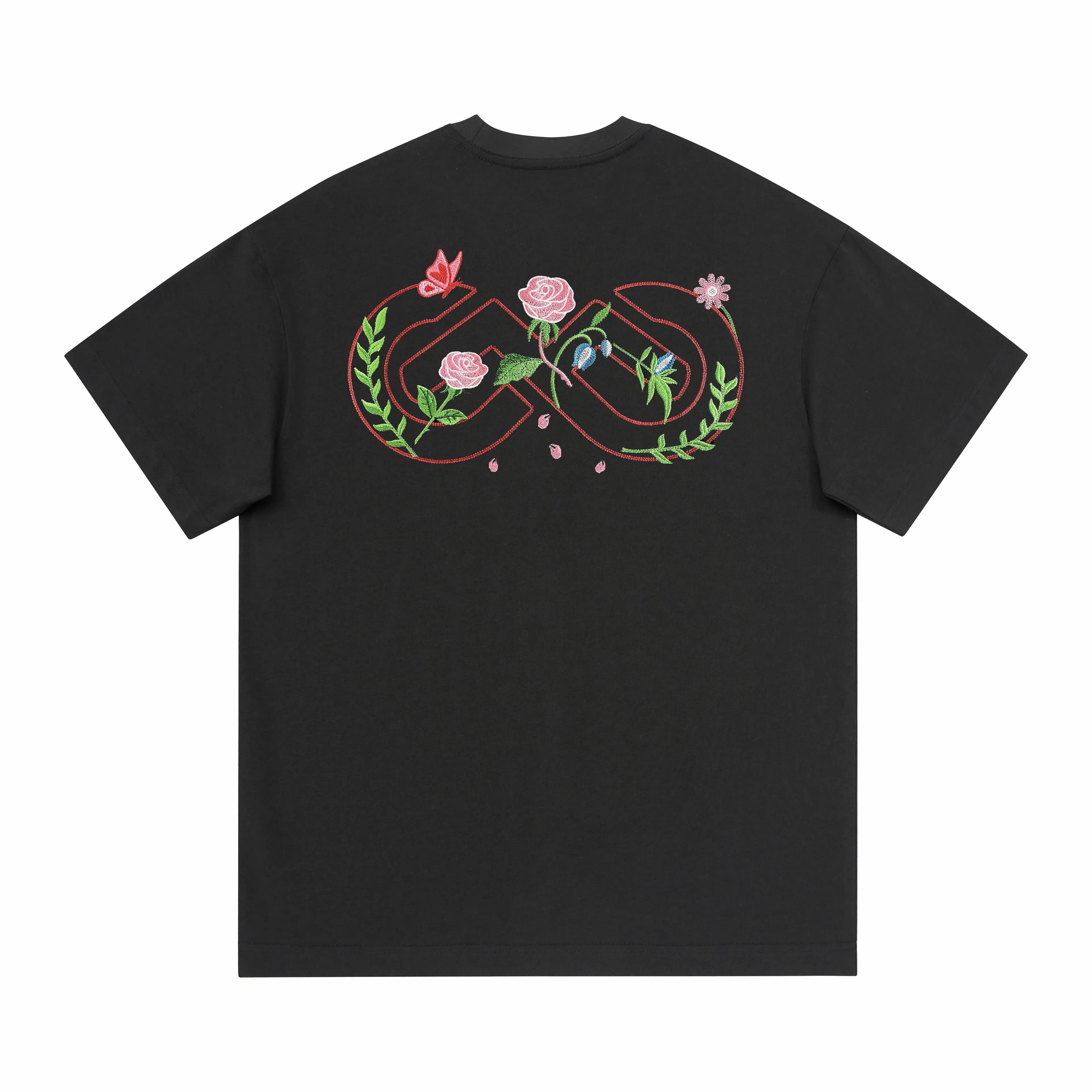 BOS BEAR Floral Embroidered T-Shirt