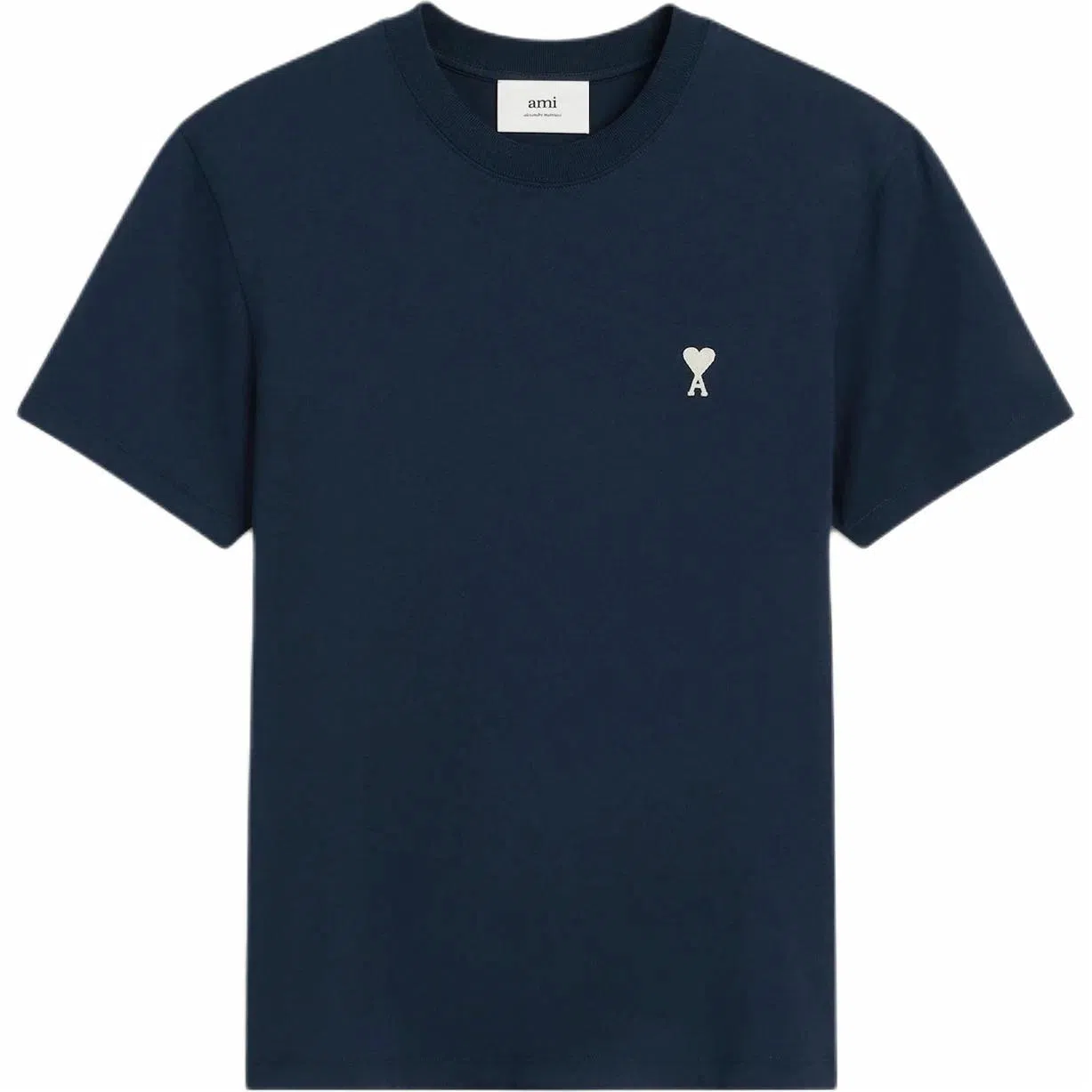 AMIPARIS Solid Crew Neck T-Shirt Blue