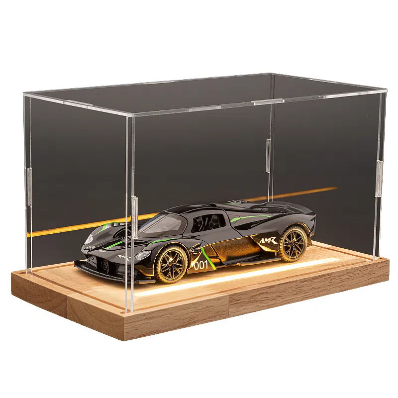 华一 合金超跑收藏摆件 阿斯顿马丁女武神 音效 灯光氛围感展示 成品模型