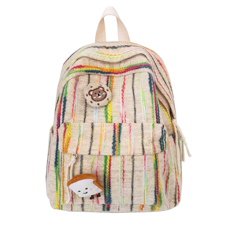 垣途者 日系小清新可爱少女学生书包小背包女 呢子 双肩包 小号 女款 多色