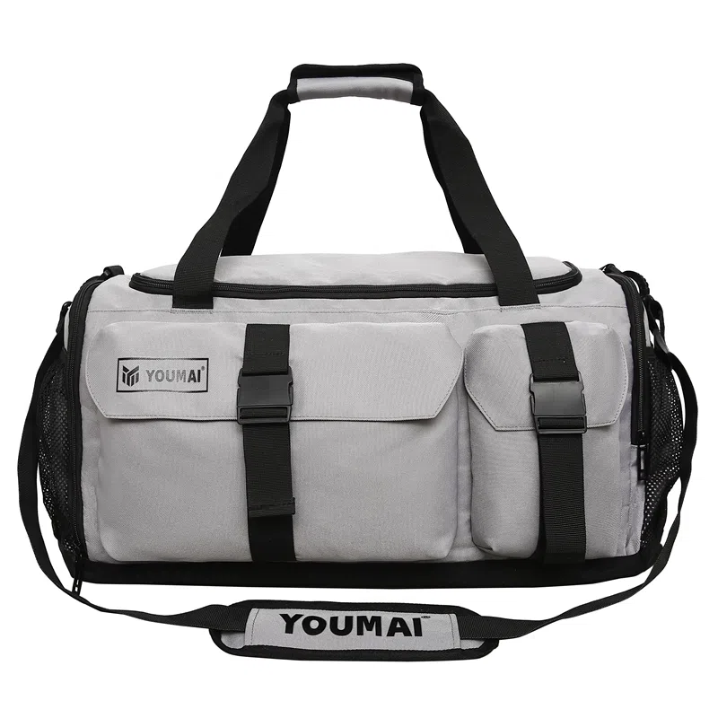 德力熊 大容量训练包多功能干湿分离 牛津布 健身包 男女同款情侣款 黑色\粉色\灰色\酒红色\黄色\紫色\青绿色\桔色