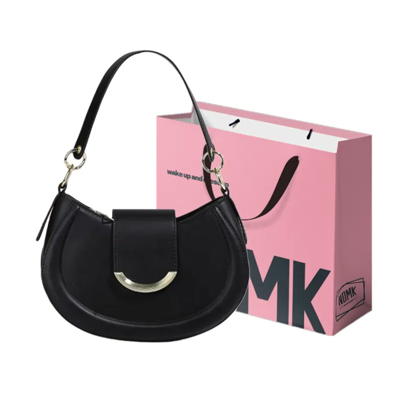 NOMK Black Saddle Bag