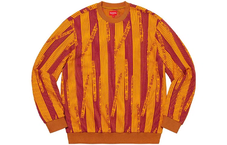 Supreme Textured Stripe Crewneck