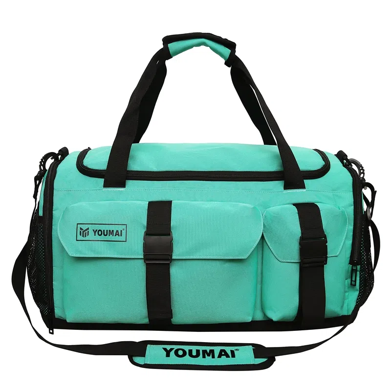 德力熊 大容量训练包多功能干湿分离 牛津布 健身包 男女同款情侣款 黑色\粉色\灰色\酒红色\黄色\紫色\青绿色\桔色