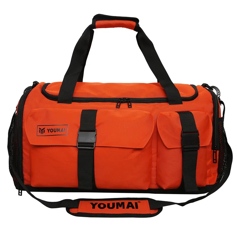 德力熊 大容量训练包多功能干湿分离 牛津布 健身包 男女同款情侣款 黑色\粉色\灰色\酒红色\黄色\紫色\青绿色\桔色