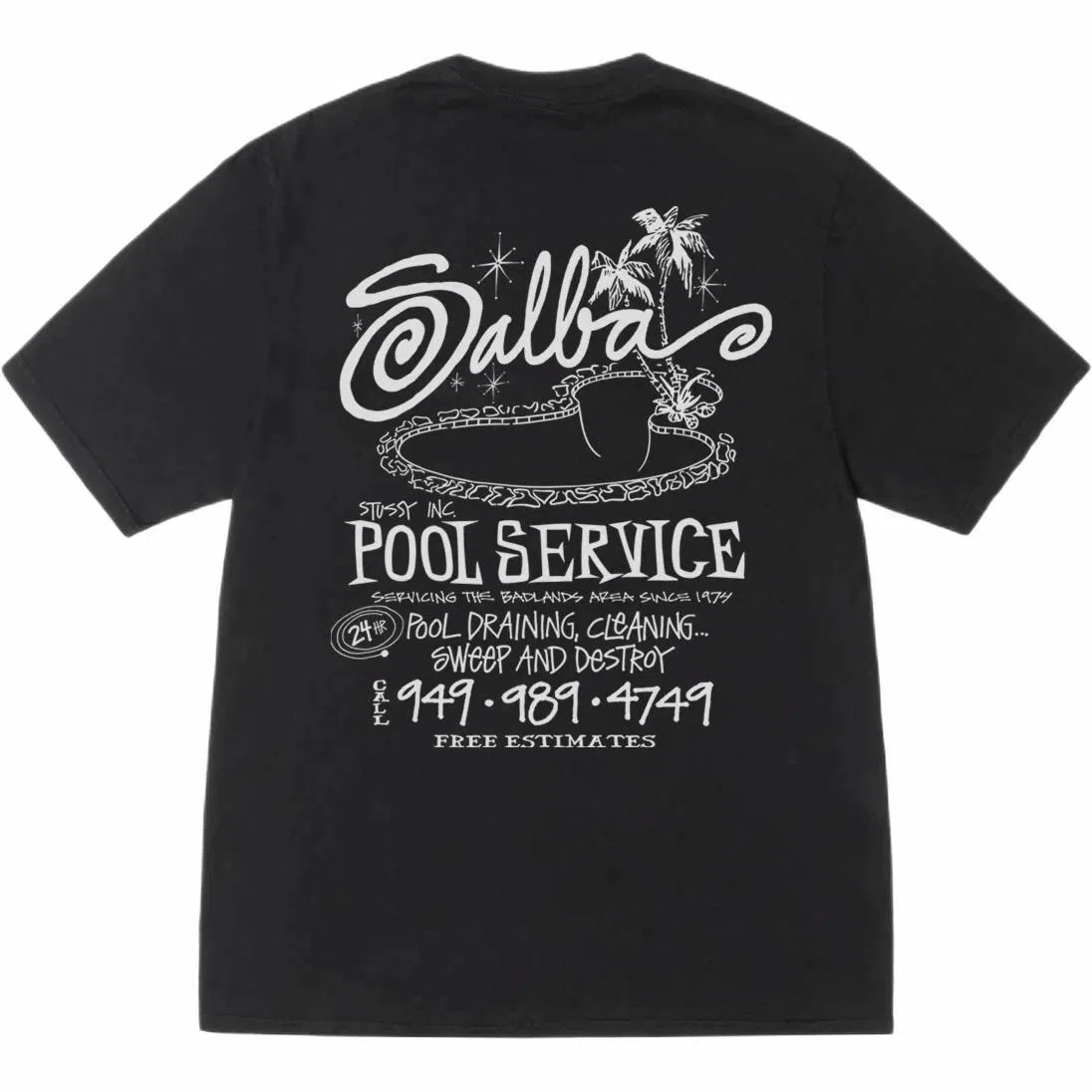 Stussy SS25 POOL SERVICE TEE PIGMENT DYED T
