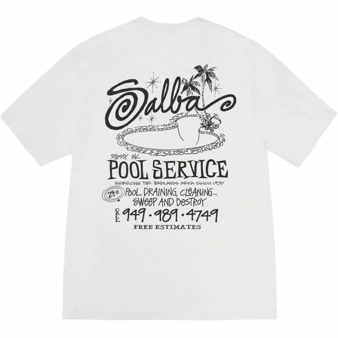 Stussy SS25 POOL SERVICE TEE PIGMENT DYED T