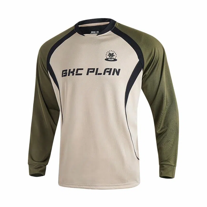 BKCXZICE Letter Patch Basketball Long Sleeve Tee