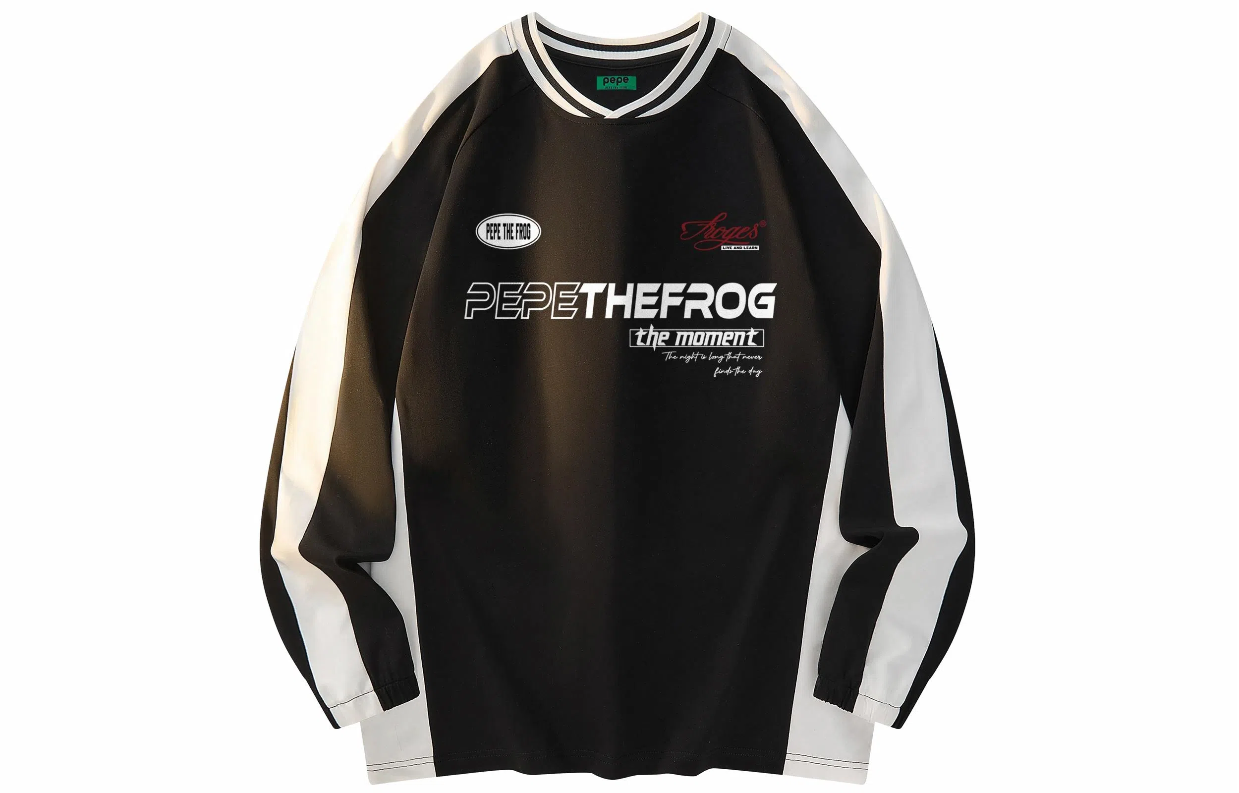 Pepe the Frog V-Neck Striped Tee