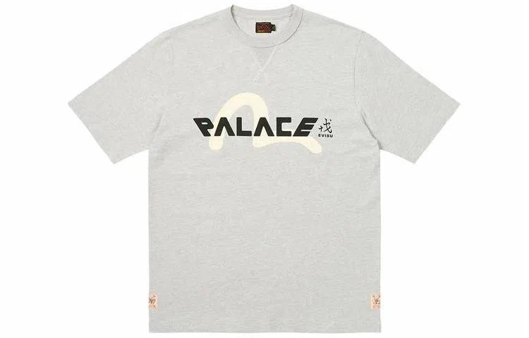 Palace x Evisu SS24 T-Shirt Grey