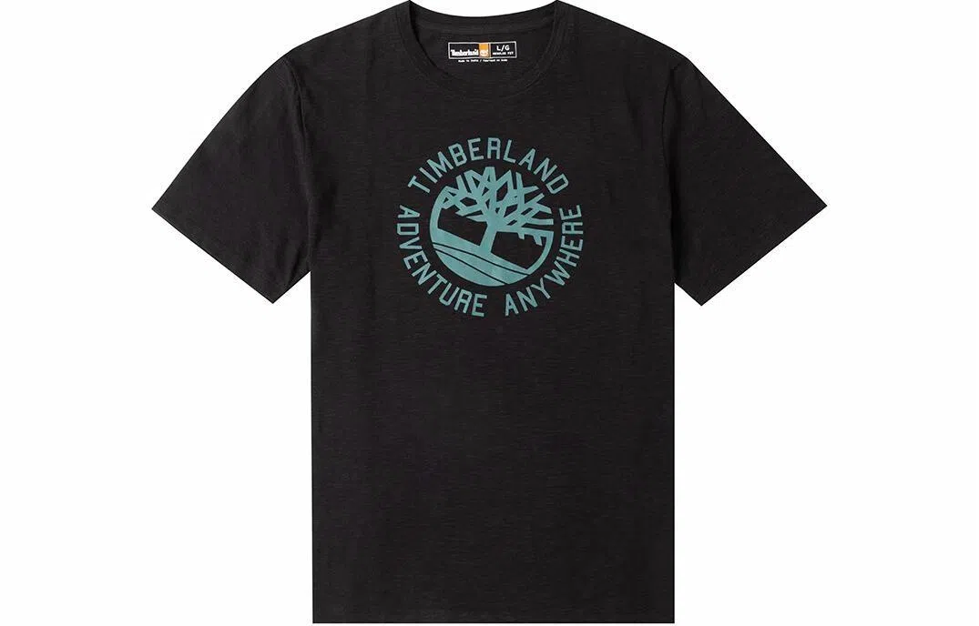 Timberland Retro Print Tee Black