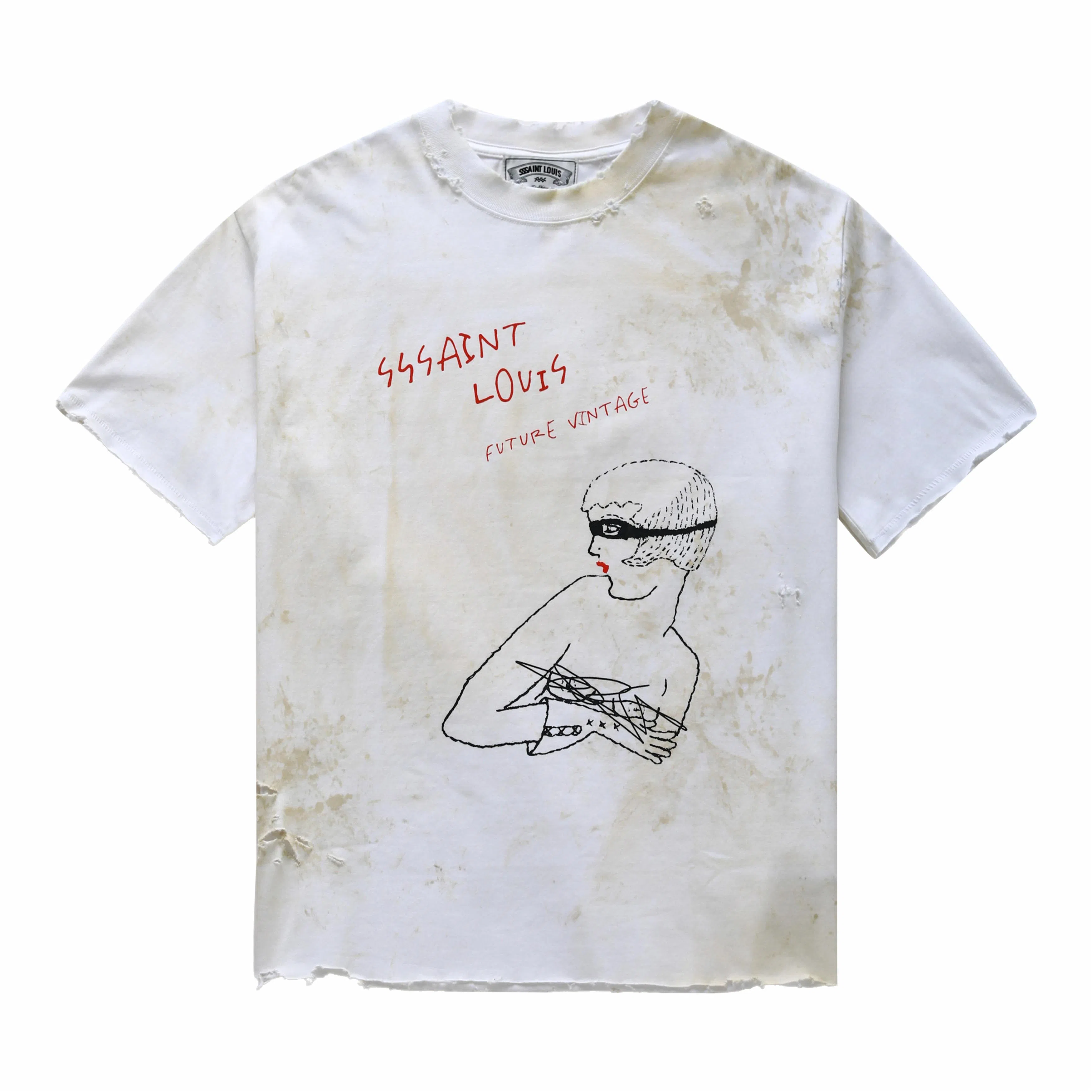 SSSAINT LOUIS Modern Girl Tee Off White