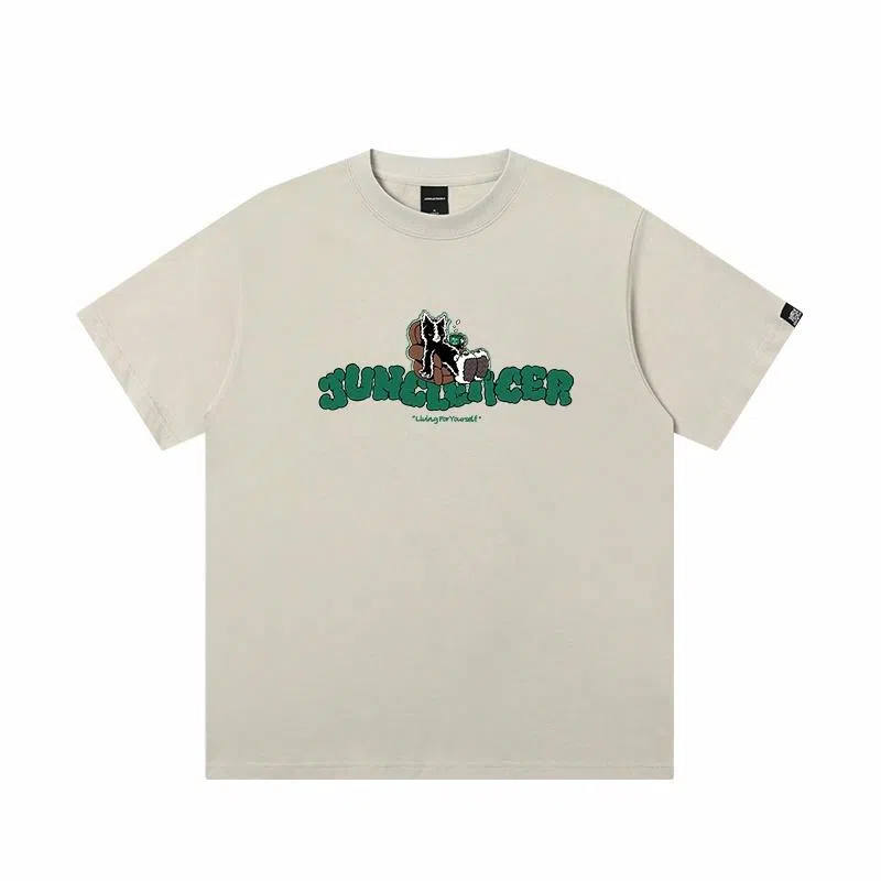 JUNGLE TIGER Cartoon Cat Print T-Shirt