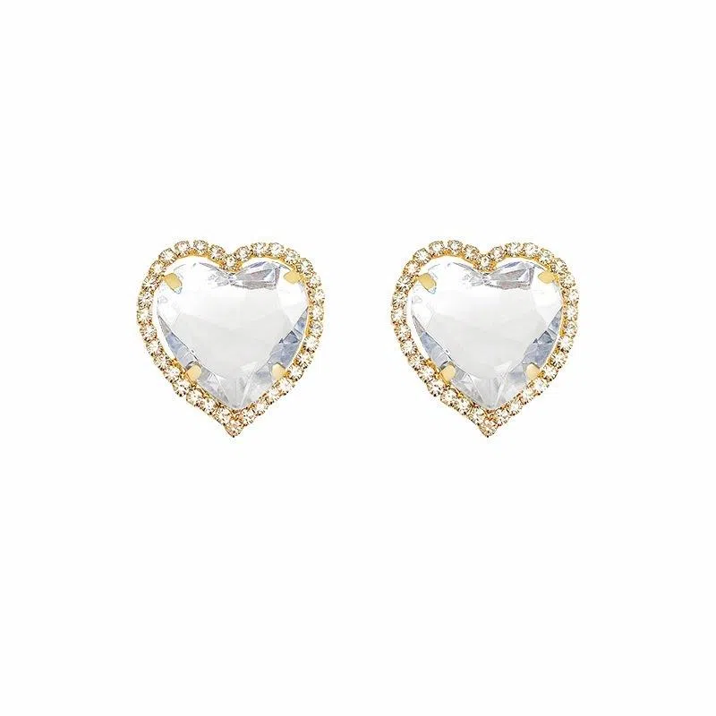 彤彤兔 超闪 爱心 树脂 合金 耳环 女款