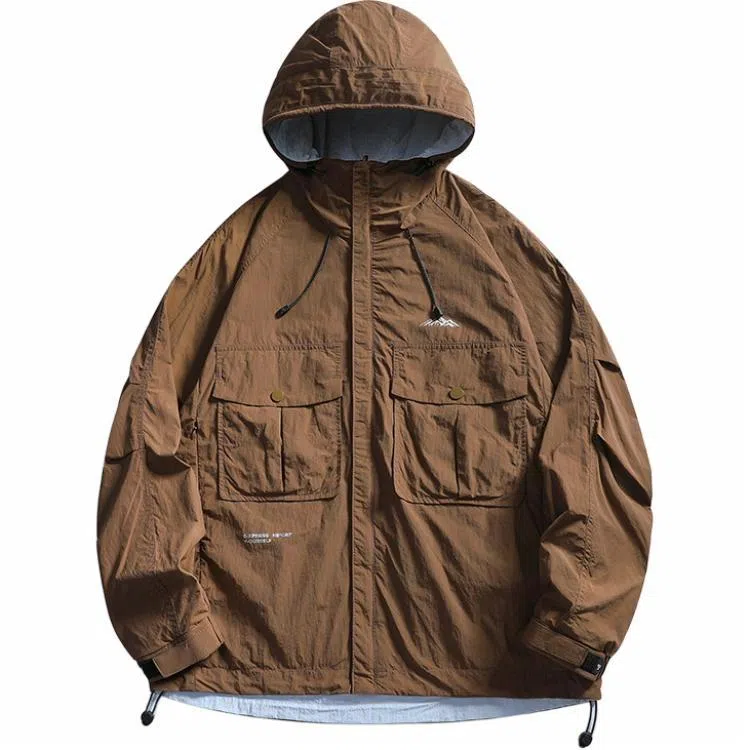 赞仕 户外登山轻薄连帽时尚防晒服 男女同款