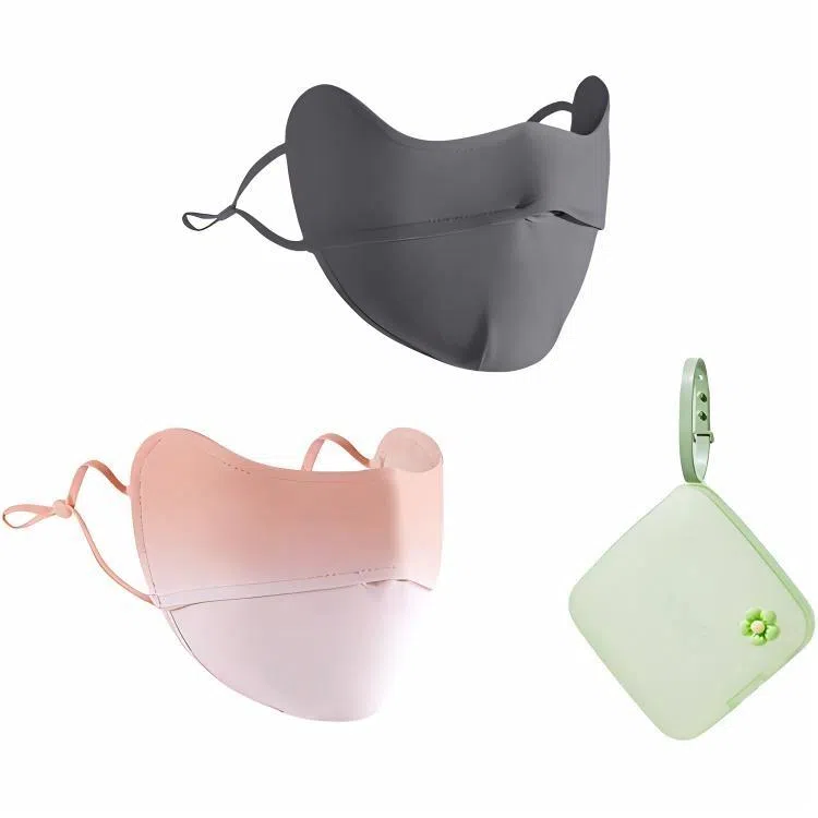 杨同学 杨同学 韩版 防紫外线 遮全脸 夏季薄款 透气冰丝 渐变腮红新 仿丝 防晒面罩 女款