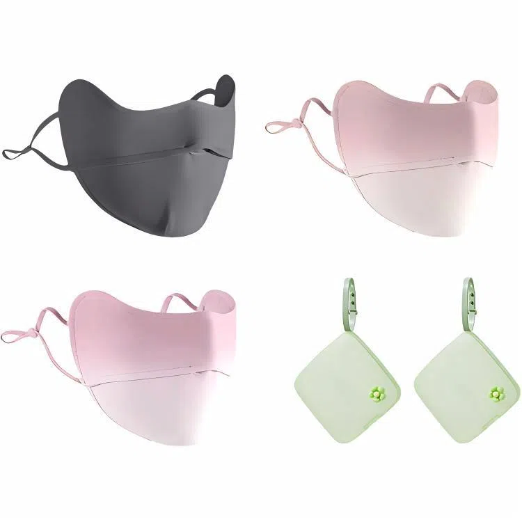 杨同学 杨同学 韩版 防紫外线 遮全脸 夏季薄款 透气冰丝 渐变腮红新 仿丝 防晒面罩 女款