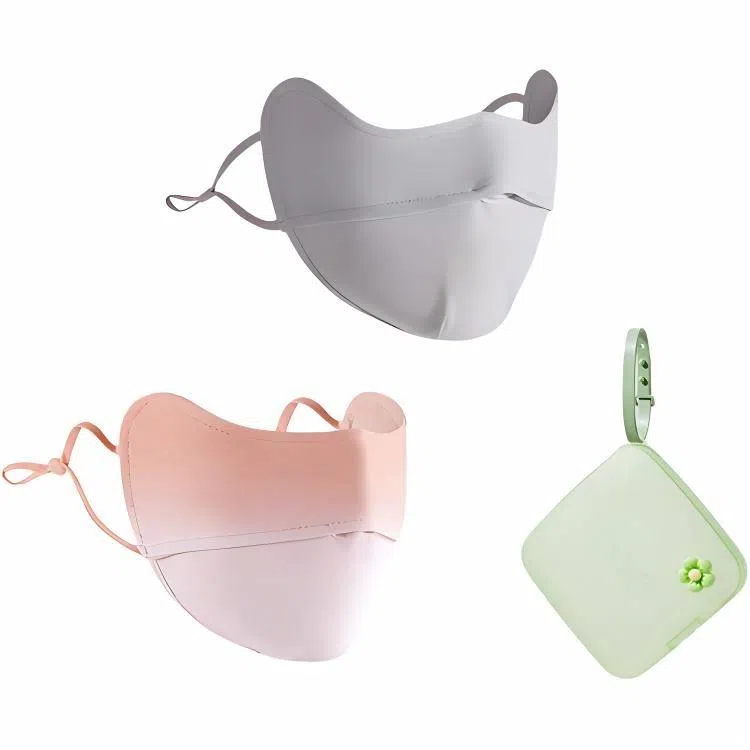 杨同学 杨同学 韩版 防紫外线 遮全脸 夏季薄款 透气冰丝 渐变腮红新 仿丝 防晒面罩 女款