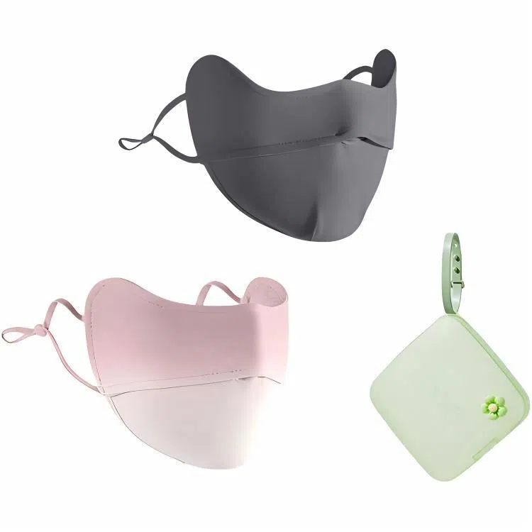 杨同学 杨同学 韩版 防紫外线 遮全脸 夏季薄款 透气冰丝 渐变腮红新 仿丝 防晒面罩 女款