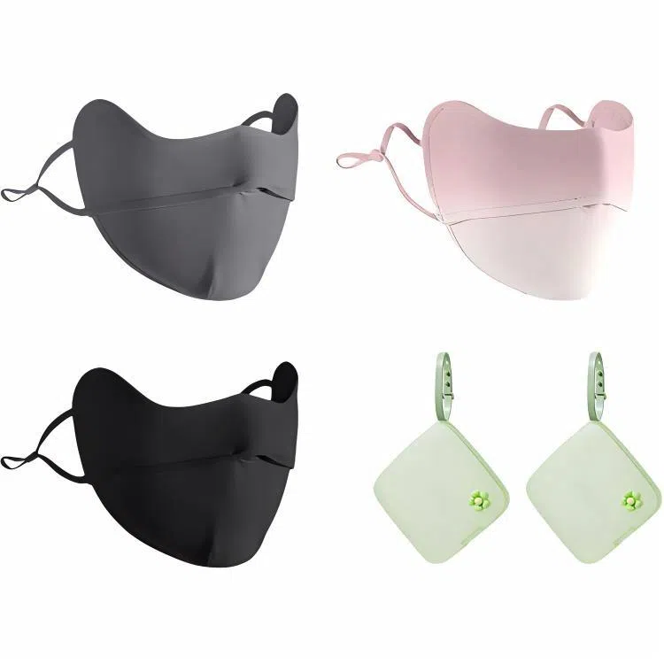 杨同学 杨同学 韩版 防紫外线 遮全脸 夏季薄款 透气冰丝 渐变腮红新 仿丝 防晒面罩 女款