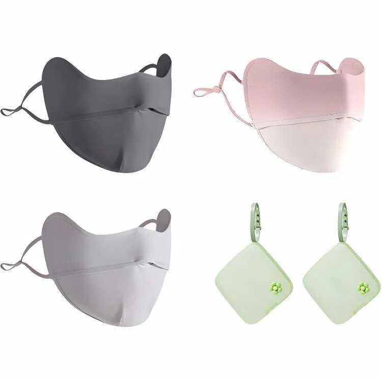 杨同学 杨同学 韩版 防紫外线 遮全脸 夏季薄款 透气冰丝 渐变腮红新 仿丝 防晒面罩 女款