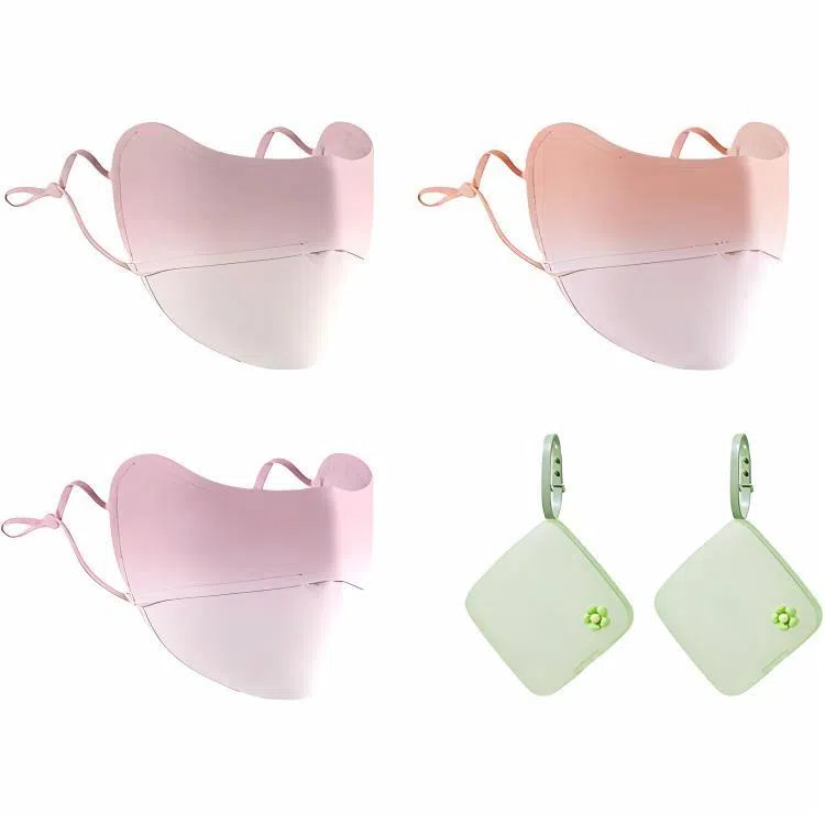 杨同学 杨同学 韩版 防紫外线 遮全脸 夏季薄款 透气冰丝 渐变腮红新 仿丝 防晒面罩 女款