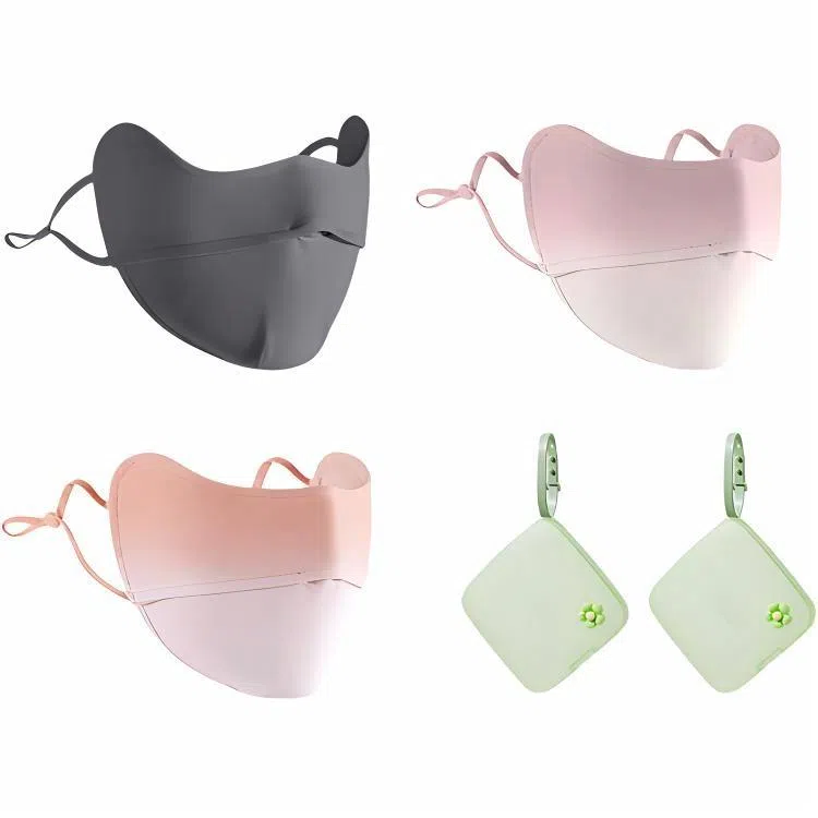 杨同学 杨同学 韩版 防紫外线 遮全脸 夏季薄款 透气冰丝 渐变腮红新 仿丝 防晒面罩 女款