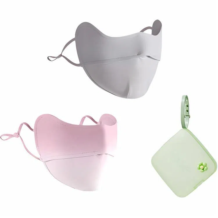 杨同学 杨同学 韩版 防紫外线 遮全脸 夏季薄款 透气冰丝 渐变腮红新 仿丝 防晒面罩 女款