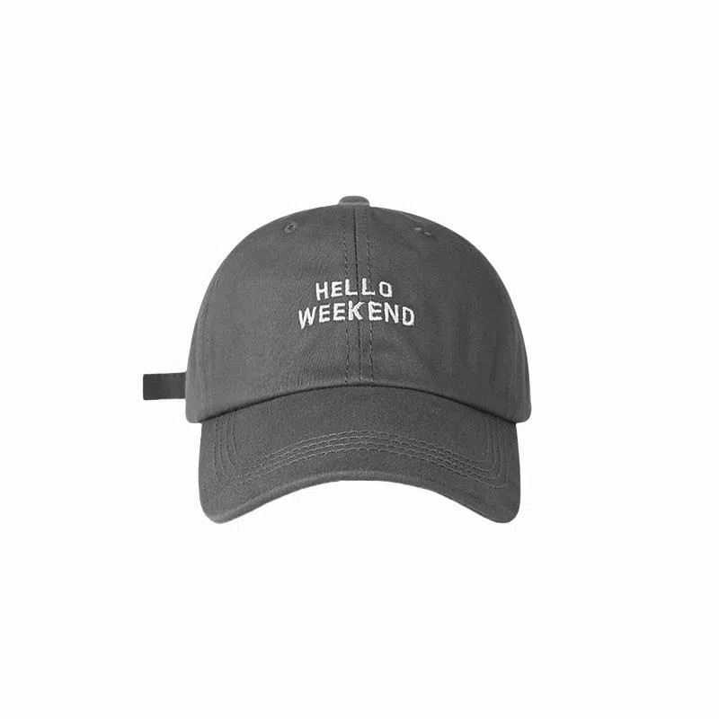 北极绒 深顶显脸小大头围防晒遮阳宽檐潮流休闲韩版字母刺绣 棉 鸭舌帽 男女同款情侣款