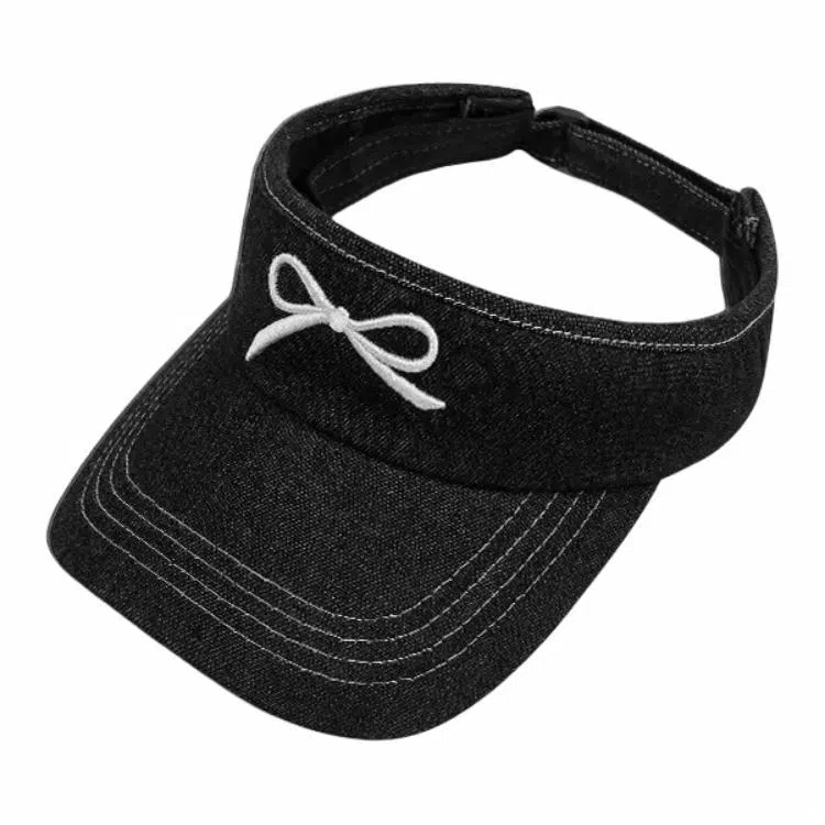 氧气樱桃 水洗蝴蝶结韩版时尚防晒防晒 棉 空顶帽 男女同款情侣款