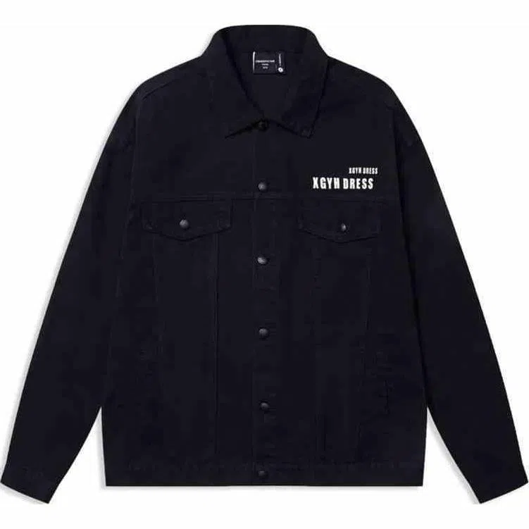 格蓝鹿 翻领长袖时尚都市牛仔外套 男款