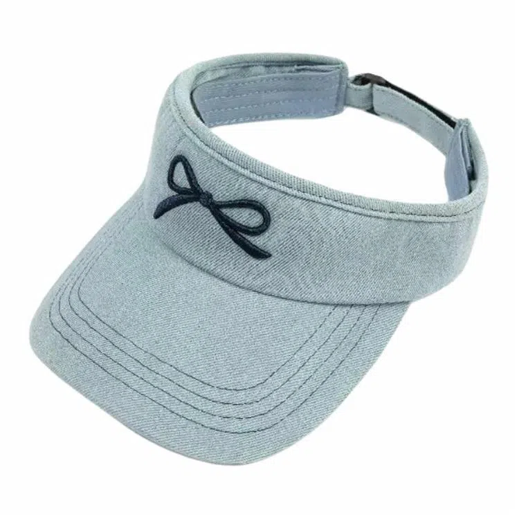 氧气樱桃 水洗蝴蝶结韩版时尚防晒防晒 棉 空顶帽 男女同款情侣款