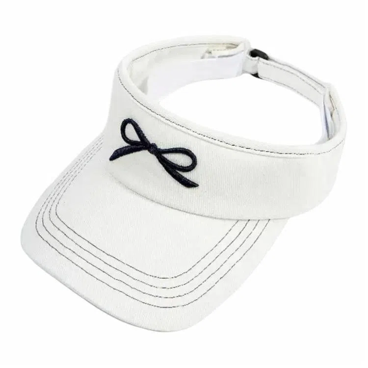 氧气樱桃 水洗蝴蝶结韩版时尚防晒防晒 棉 空顶帽 男女同款情侣款