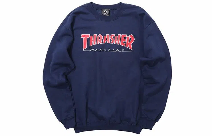 Thrasher Outlined Crew Navy